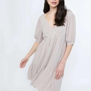 Monk & Lou Samson Overlap Neckline Dress Sz S